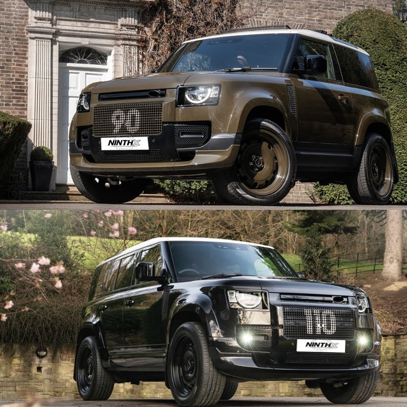 007 Edition honeycomb mesh front grille for Defender L663 90/110/130, full kit view