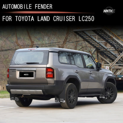 Weather durable mud flaps for LC250