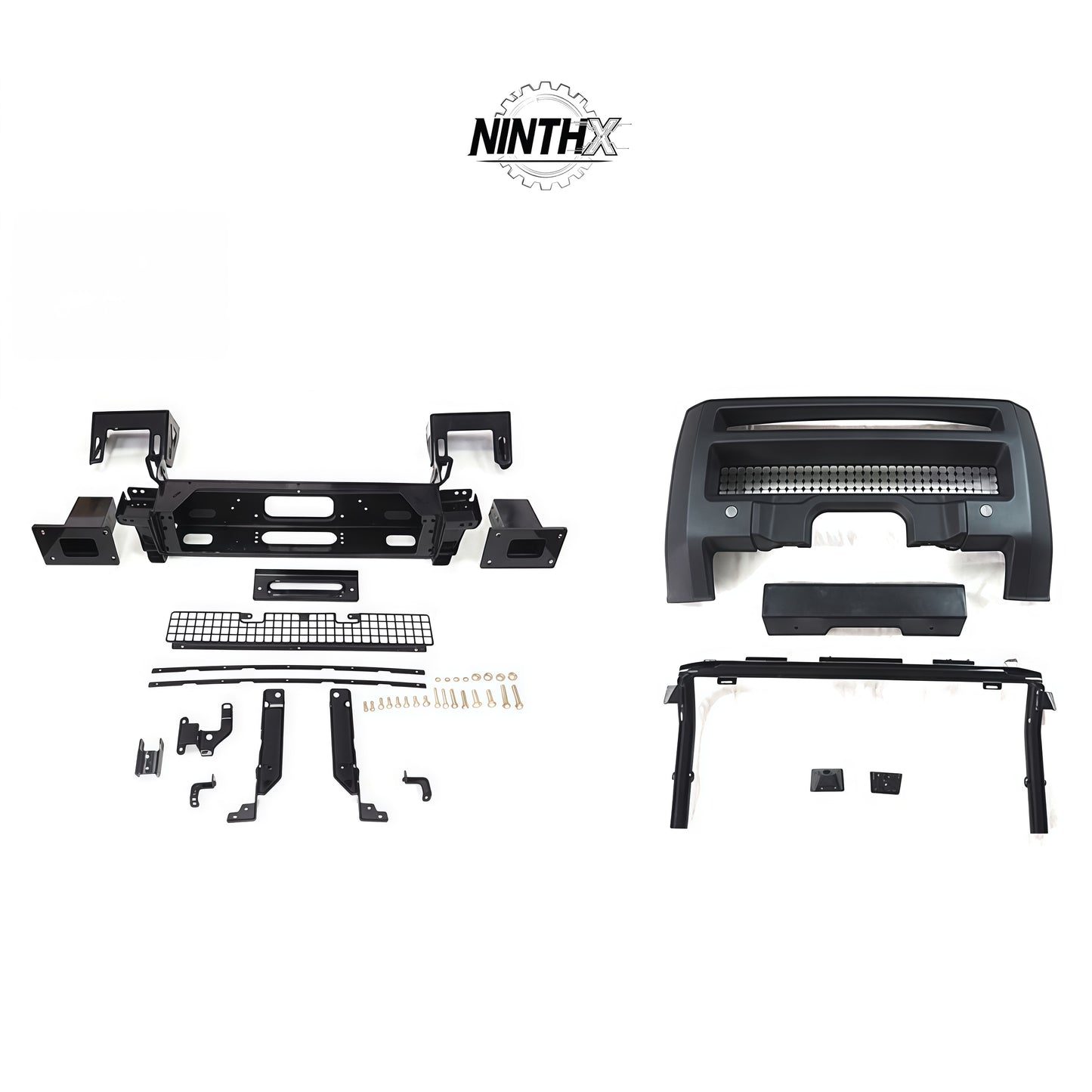 Hidden front winch mount cradle tray, detail view