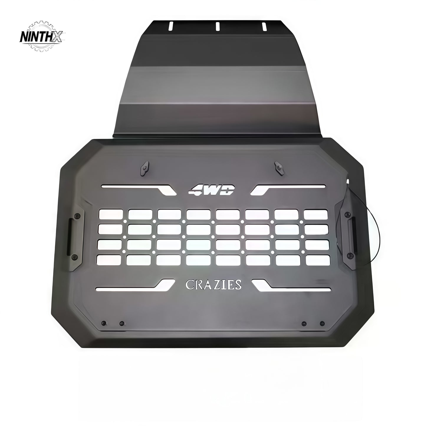 Black aluminum MOLLE side window panel, Style 1, for Land Cruiser Prado LC250