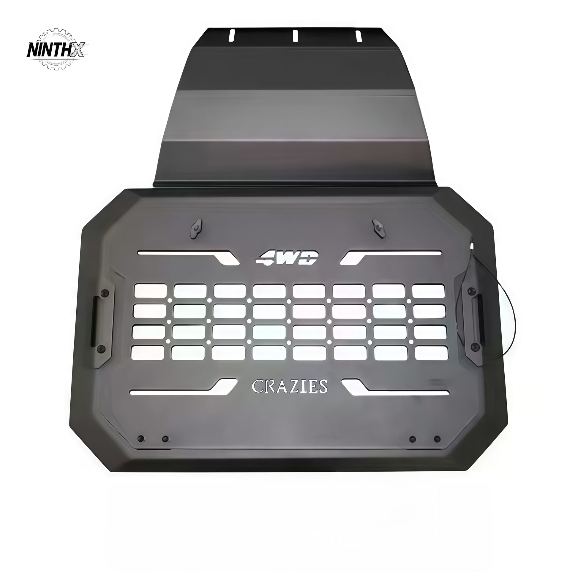 Black aluminum MOLLE side window panel, Style 1, for Land Cruiser Prado LC250