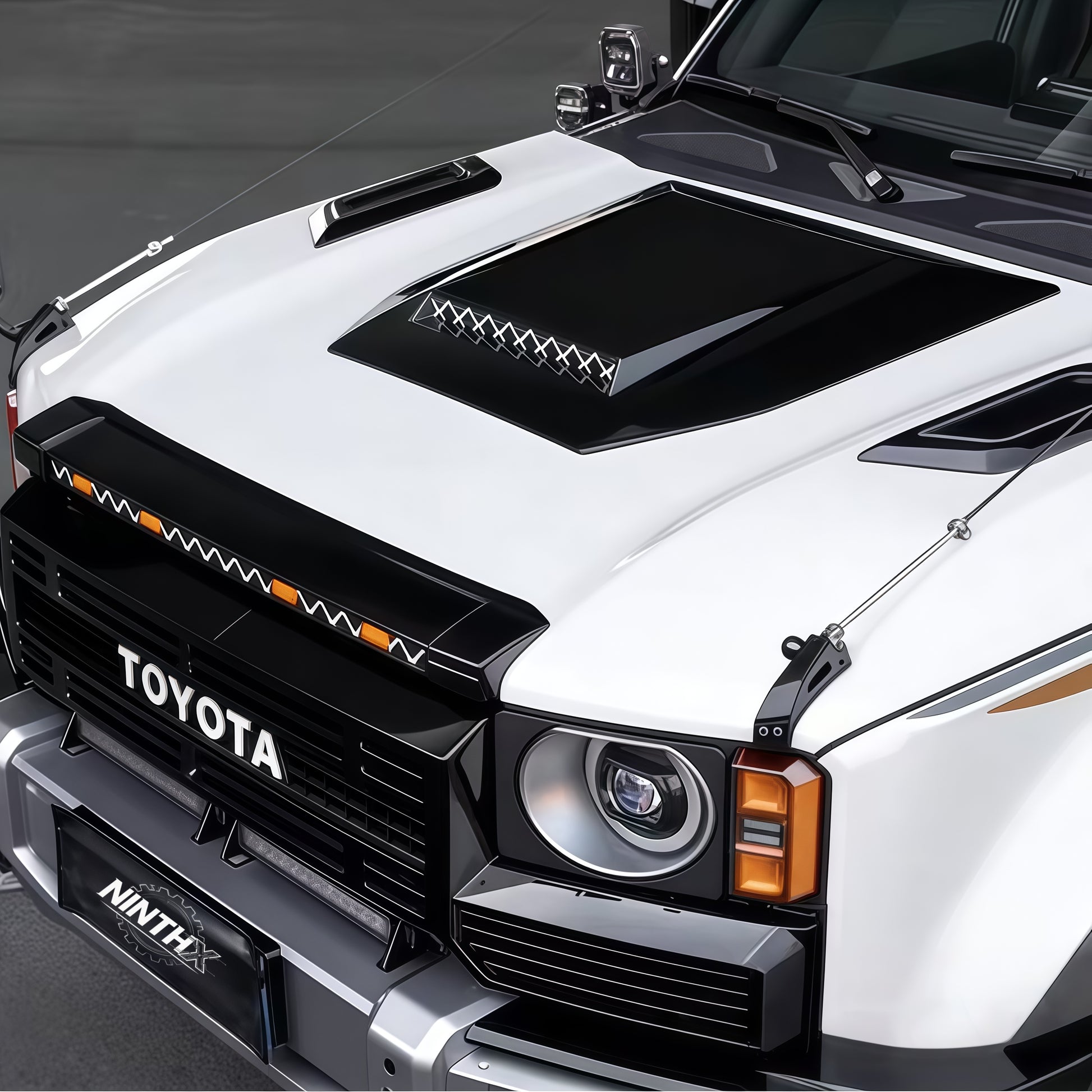 Contoured PP build hood bug deflector