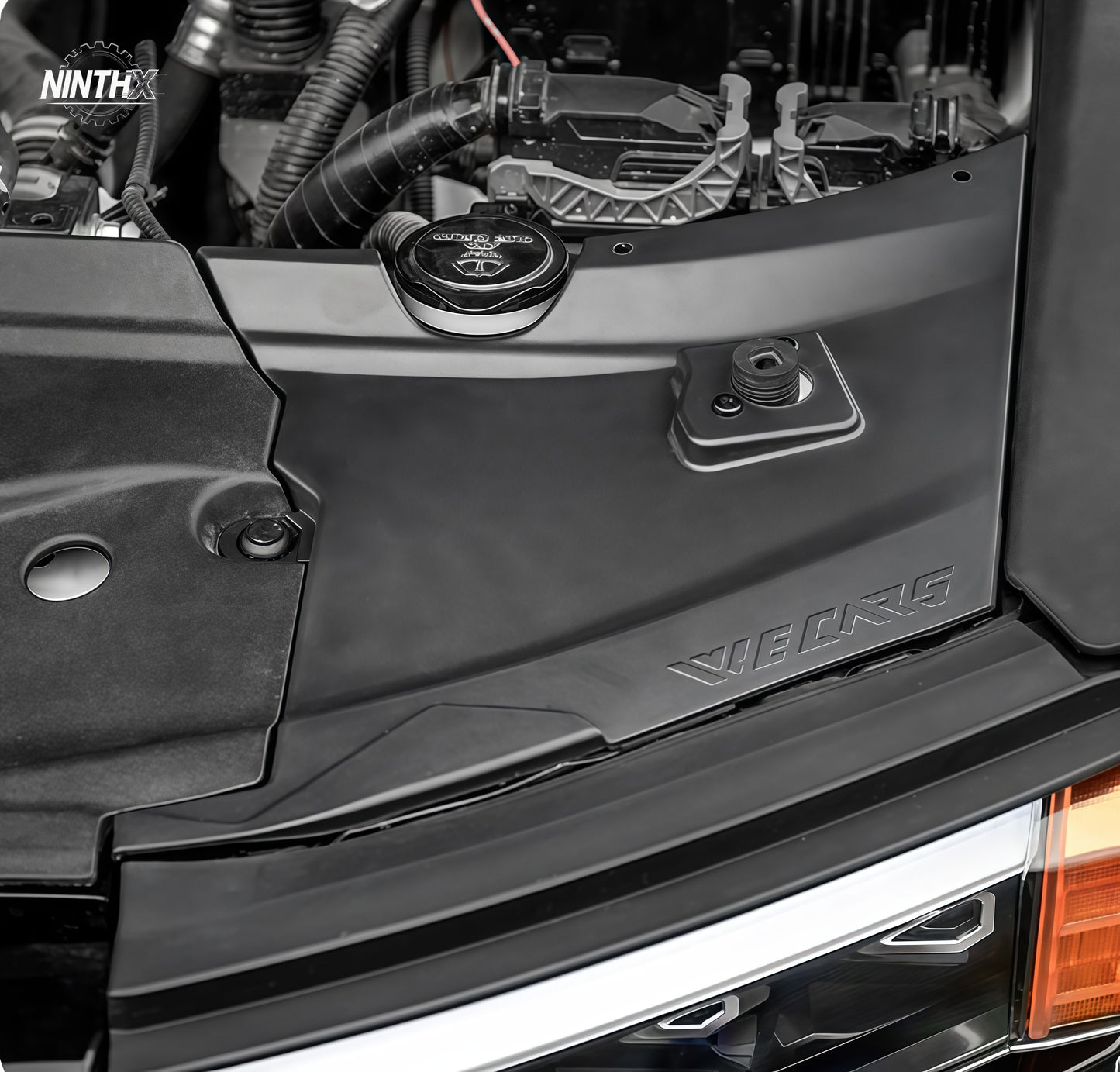Vehicle specific fit engine bay cover