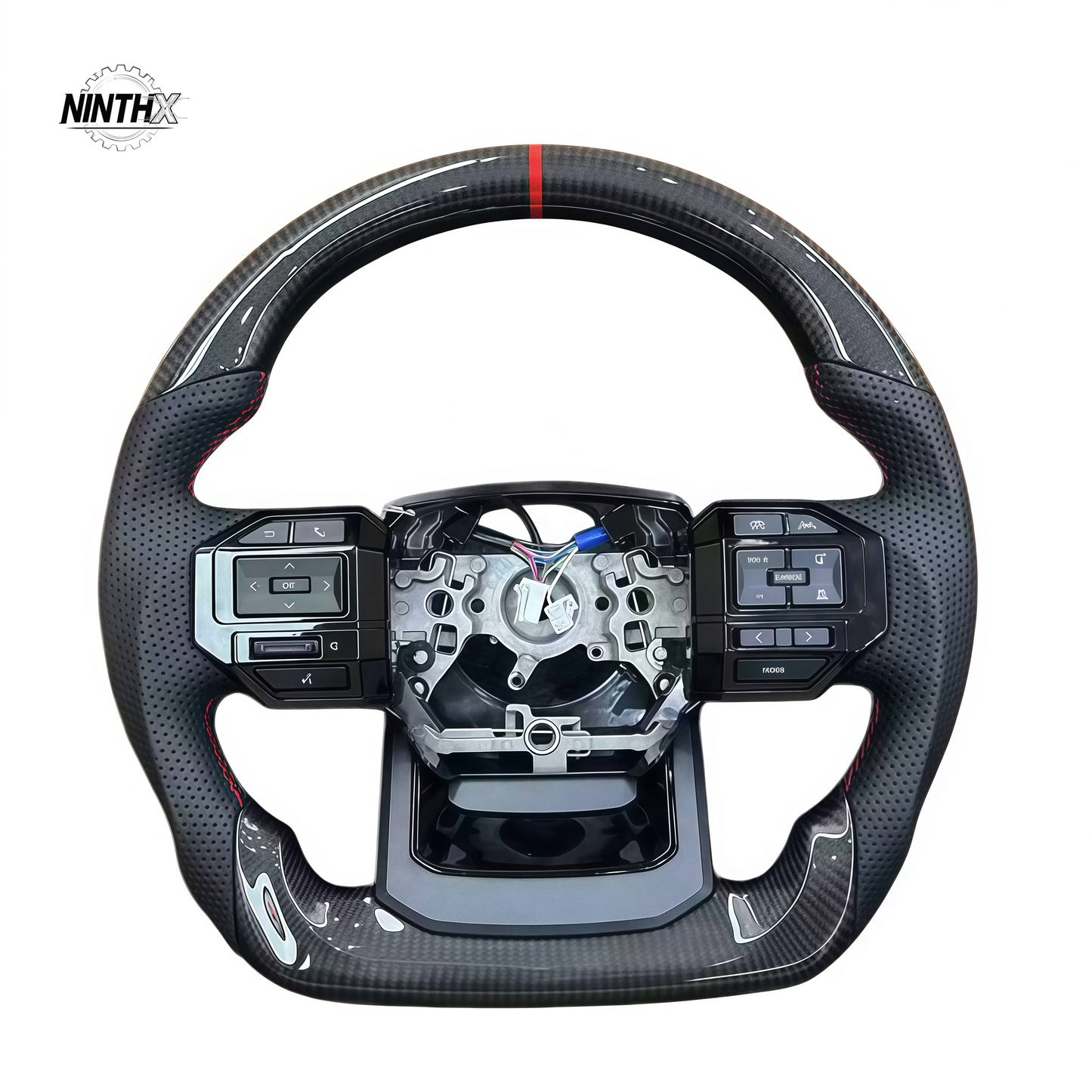 Gloss carbon top carbon fiber steering wheel