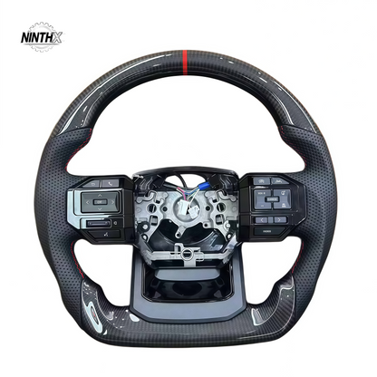 Gloss carbon top carbon fiber steering wheel