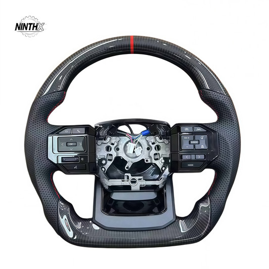 Gloss carbon top carbon fiber steering wheel