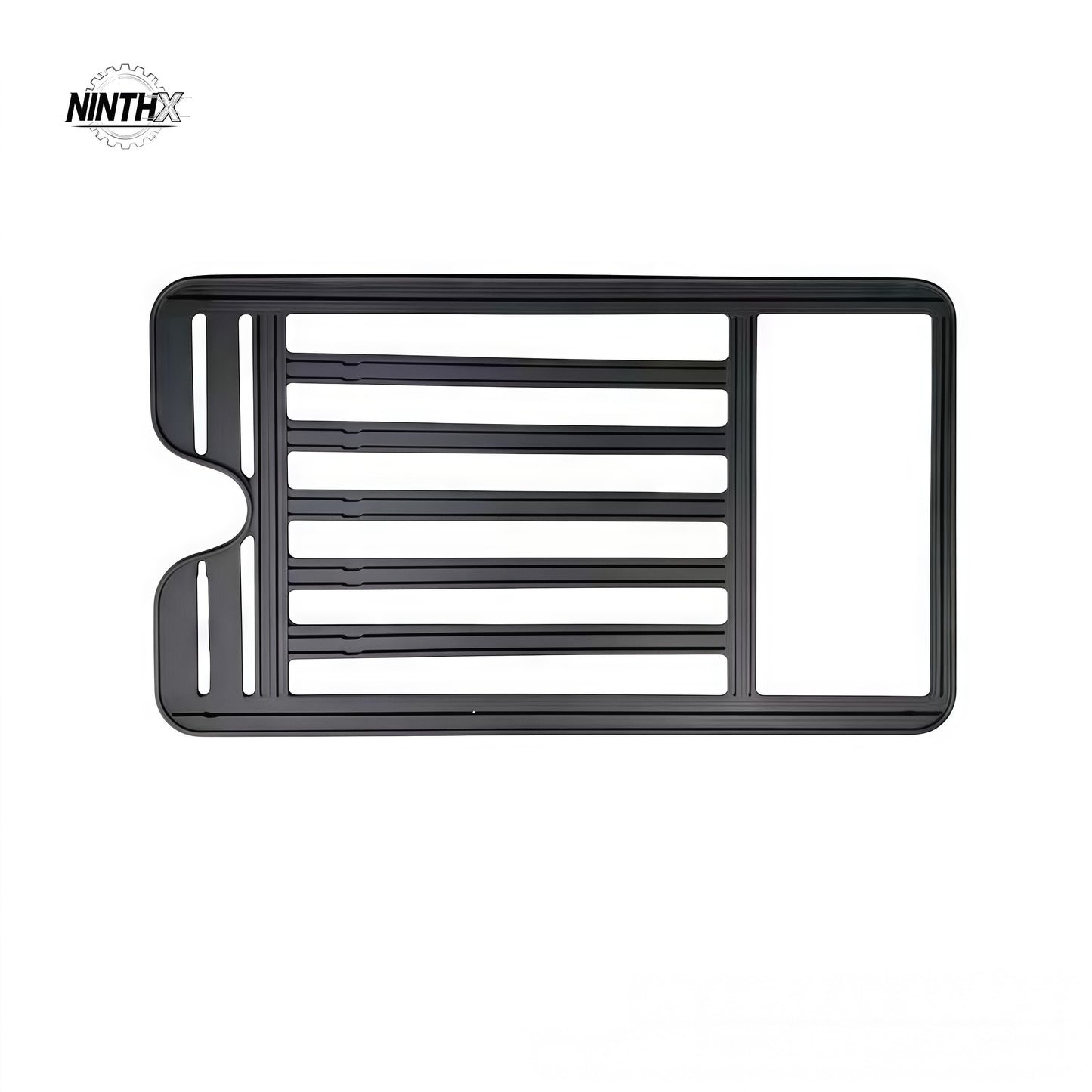 Black flat alloy roof platform rack, Style 1, for Toyota Land Cruiser Prado LC250