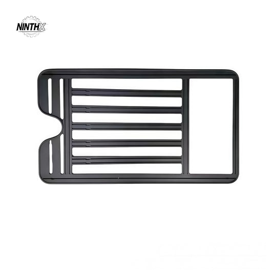 Black flat alloy roof platform rack, Style 1, for Toyota Land Cruiser Prado LC250