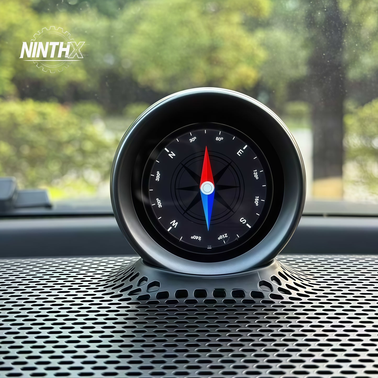Smart compass speed RPM dashboard gauge, finish detail