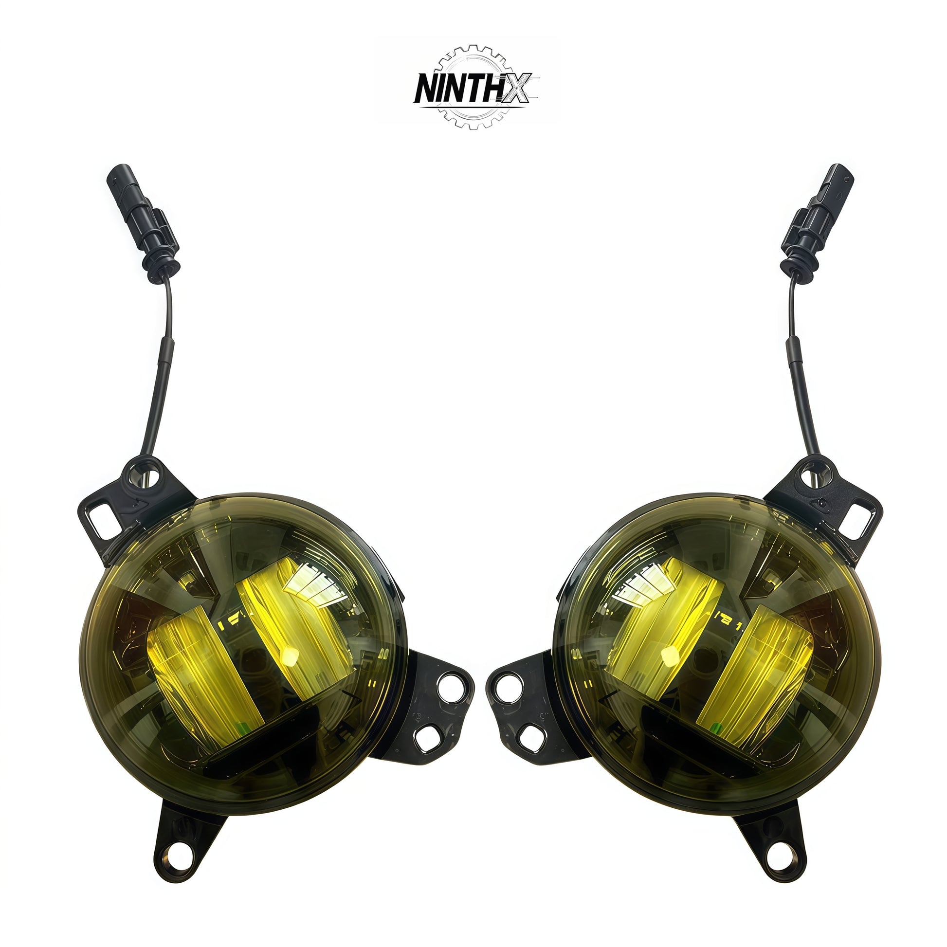 Yellow LED Fog Lights with DRL for Defender L663, main product view