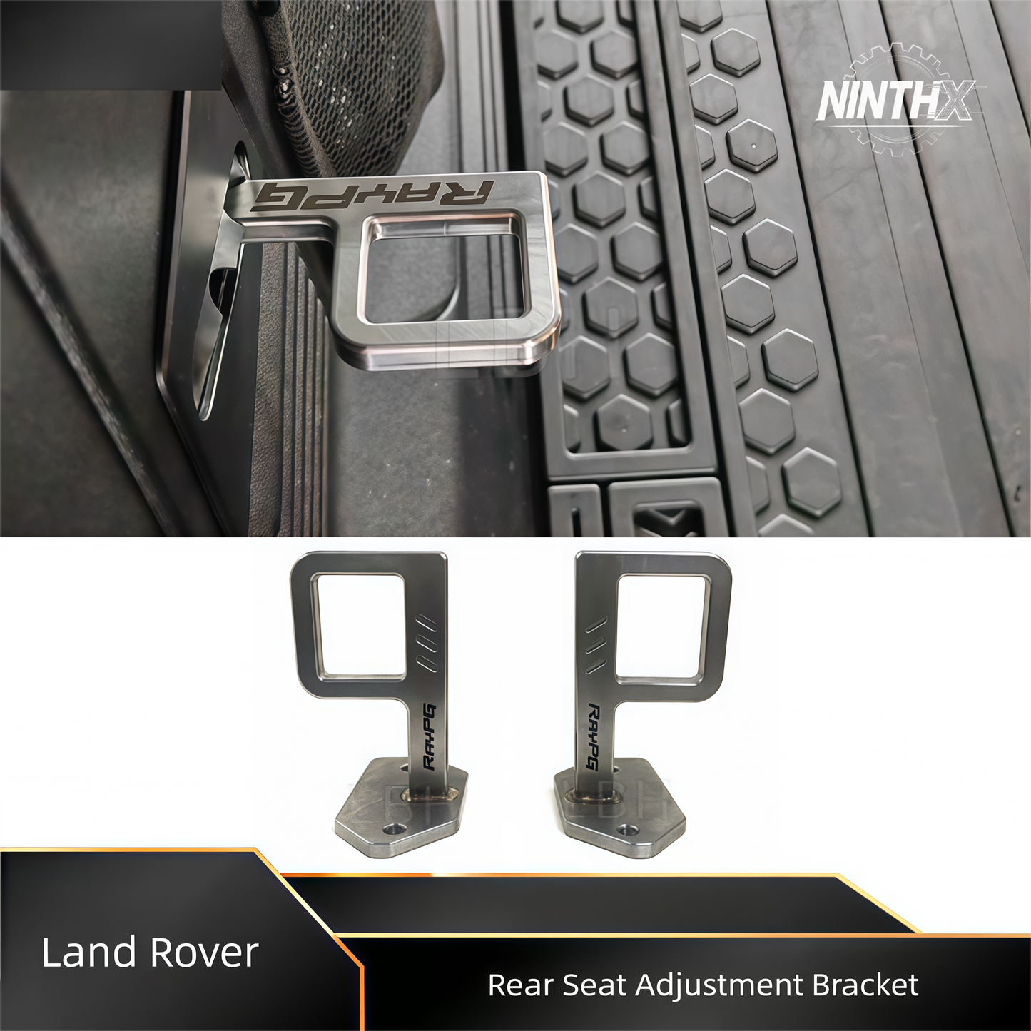 Comfort-angle rear seat modification kit, close-up detail