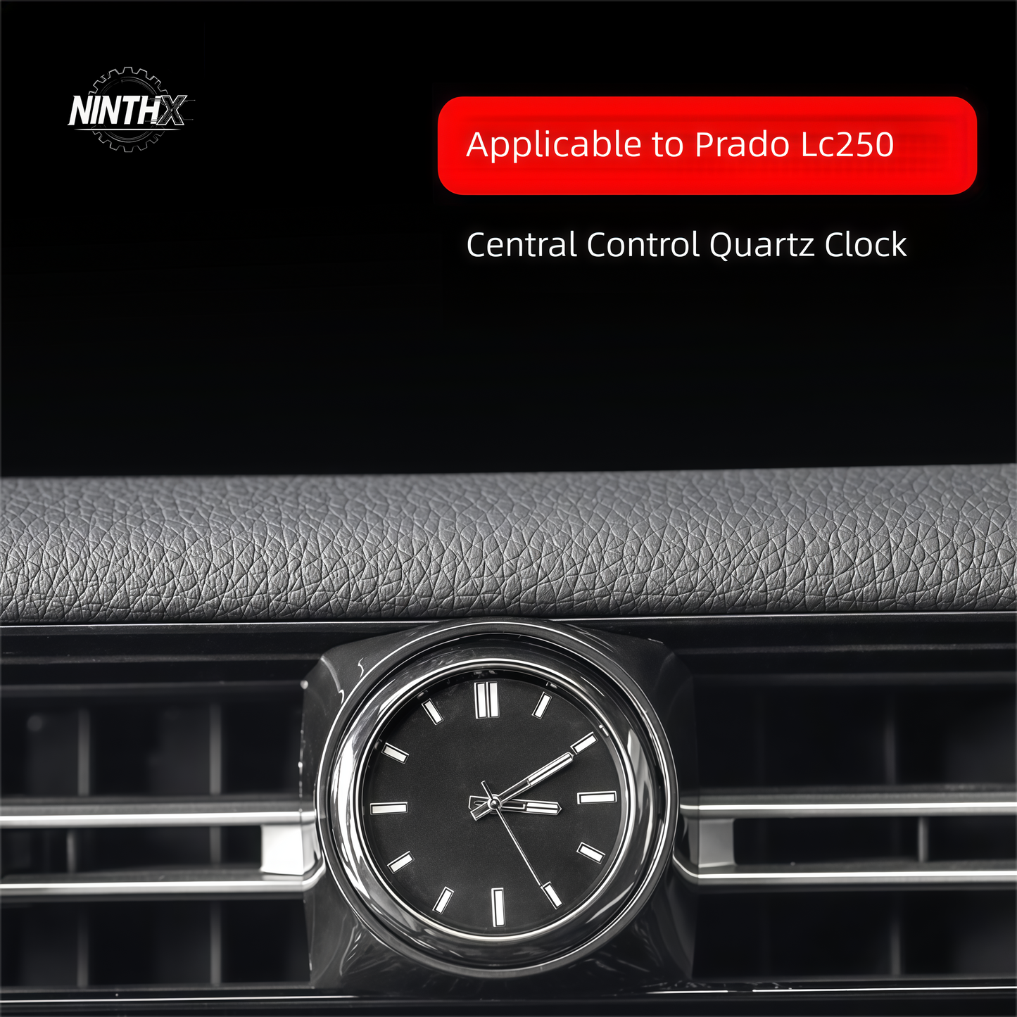 Analog quartz dial center console clock