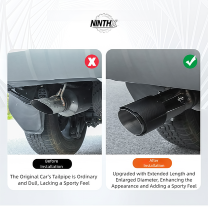 Polished stainless body exhaust tail pipe trim