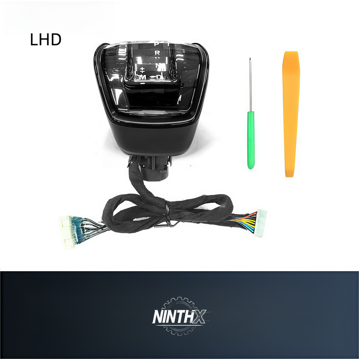 Crystal look illuminated top crystal illuminated gear shifter