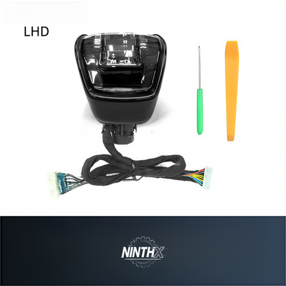 Crystal look illuminated top crystal illuminated gear shifter