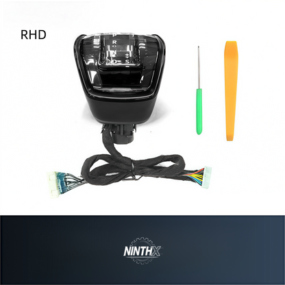 Gloss black selector crystal illuminated gear shifter