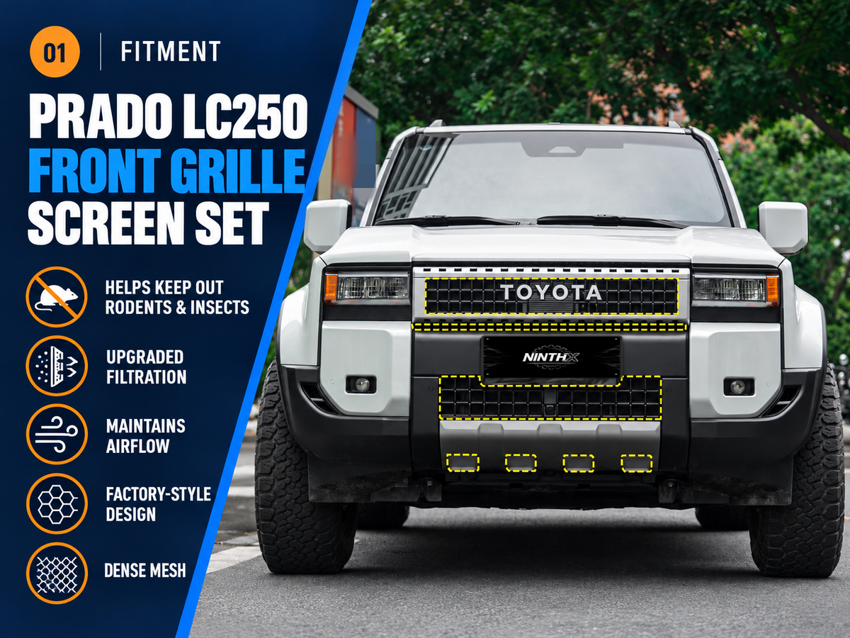Shaped for the LC250 front grille